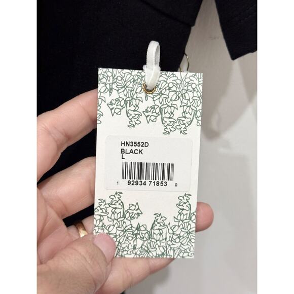 NWT Hyacinth House Metallic Fringe Francie Maxi Dress Black/Bronze Women's Large - Picture 6 of 8